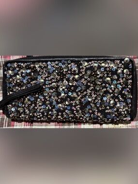 All saints. Sequin and Leather wallet